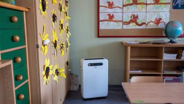 Raumluftfilter in der GS Wietzenbruch